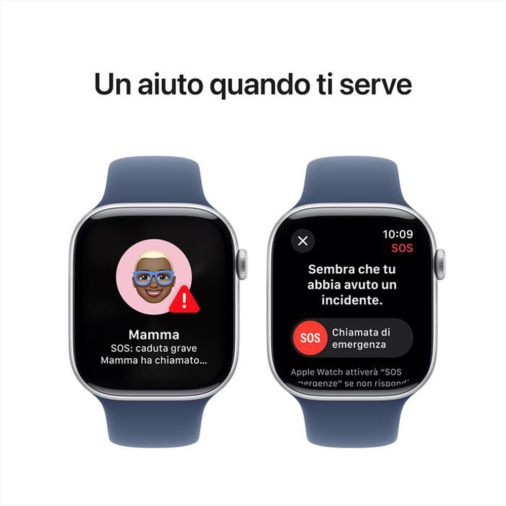 Immagine del prodotto APPLE - Watch Series 10 GPS 46mm Alluminio-Argento - Sport Band Denim S/M