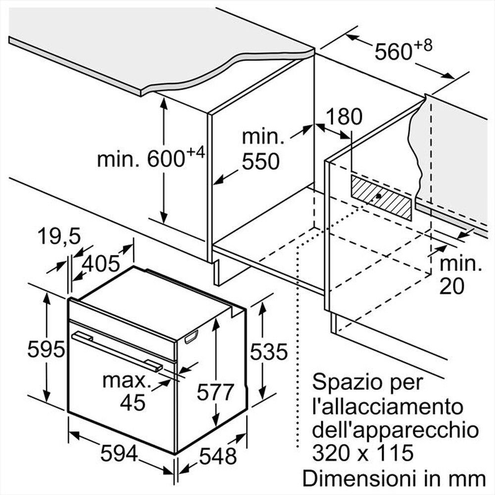 Immagine del prodotto BOSCH - Forno pirolitico HBG7721B1 Classe A+