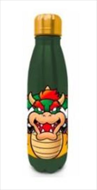 PYRAMID - SUPER MARIO - BORRACCIA IN METALLO BOWSER LICENZA-Verde Scuro