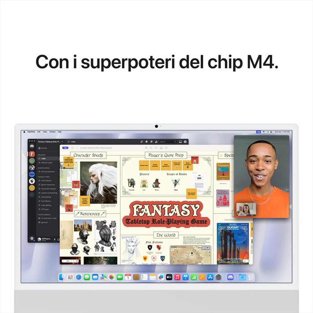 Immagine del prodotto APPLE - iMac Retina 24" 4.5K M4 Core 10 CPU 10 GPU 256GB-Argento