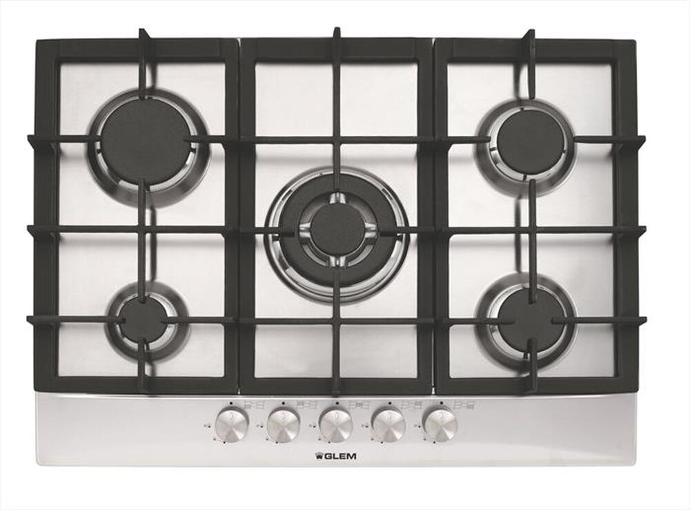 Immagine del prodotto GLEM GAS - Piano cottura a gas GT755HIX 5 fuochi 68,5cm-Inox