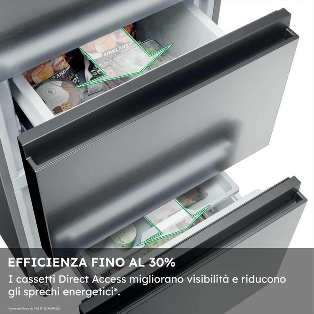 Immagine del prodotto HAIER - Frigorifero combinato HTR3518ENMX Classe E 303 lt-Acciaio inox