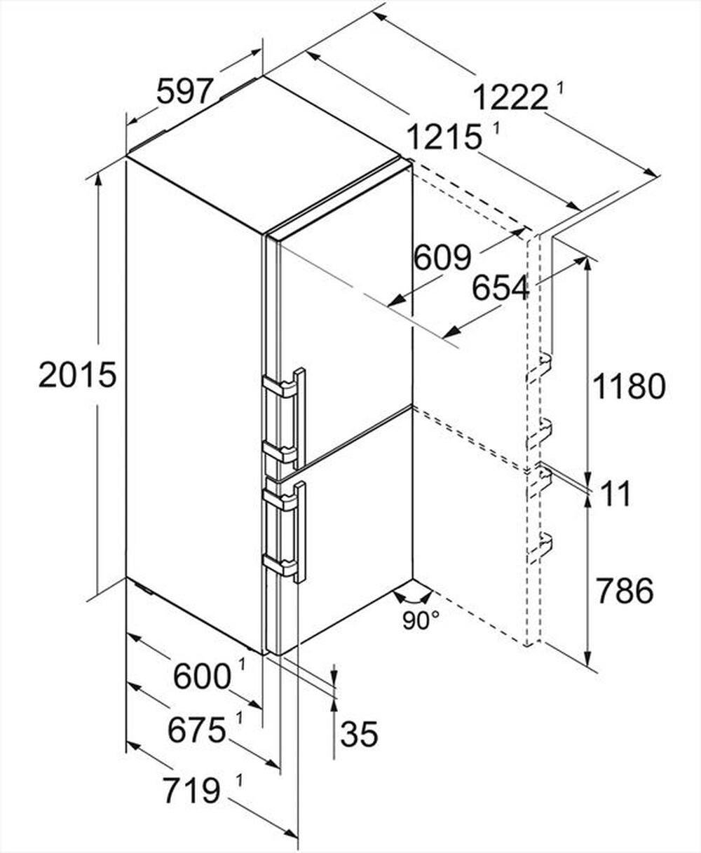 Immagine del prodotto LIEBHERR - Frigorifero combinato CND 5753-20 Classe D-Bianco