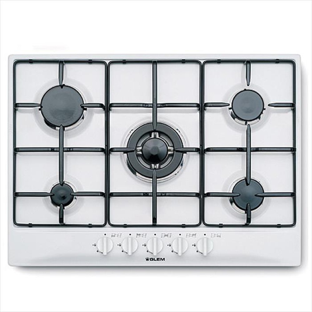 Immagine del prodotto GLEM GAS - Piano cottura a gas GT755WH 5 fuochi 68,5cm-Bianco