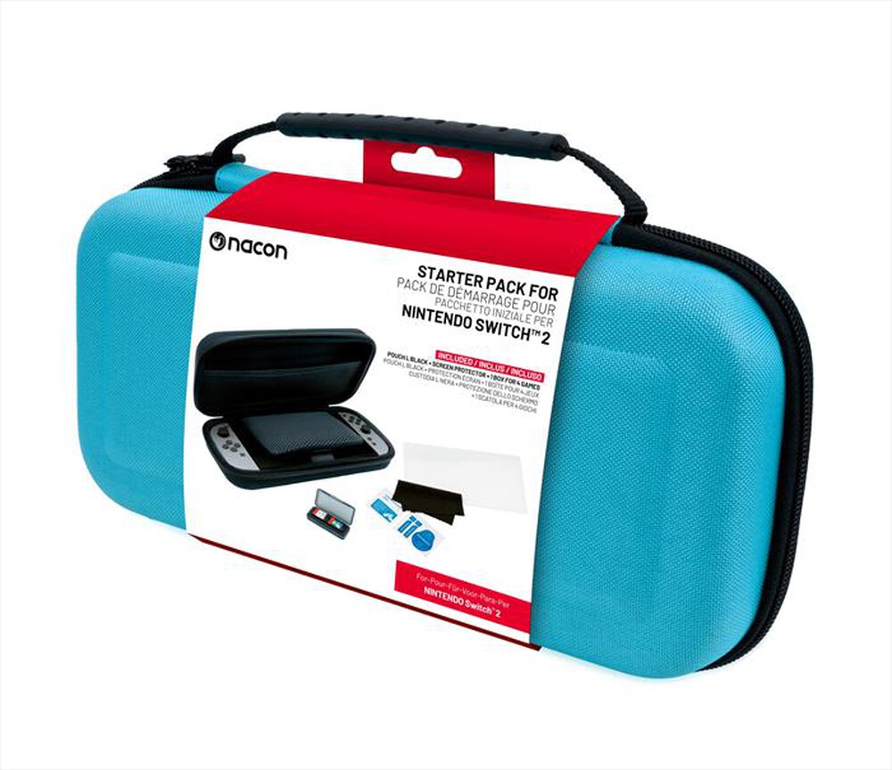 Immagine del prodotto BIG BEN - KIT CUSTODIA, VETRO, CASE GIOCHI SWITCH 2-Blu