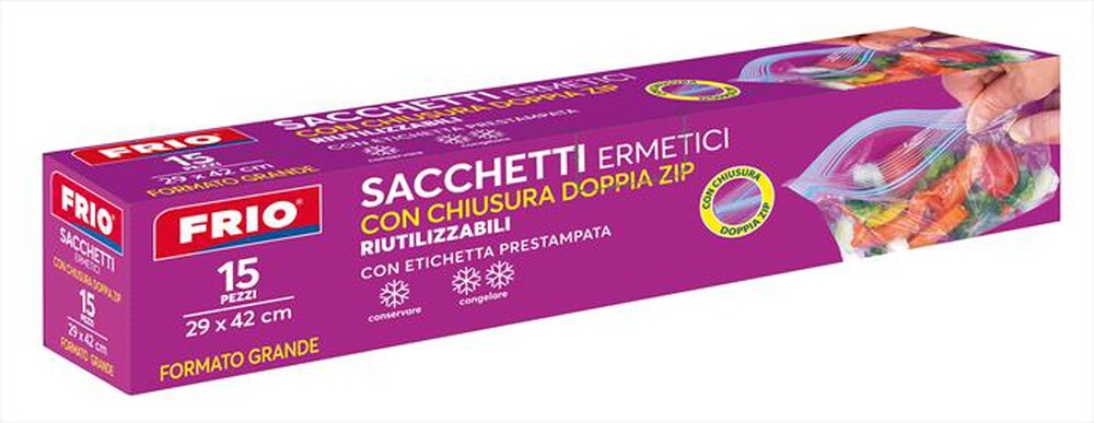 Immagine del prodotto LAVATELLI - FRIO SACCHETTI CHIUSURA DOPPIA ZIP GRANDI 29X42 C