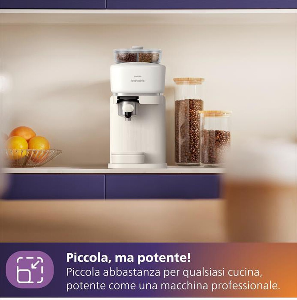 Immagine del prodotto PHILIPS - Macchina da caff&egrave; BARISTINA BEAN SWAP BAR320/00-Bianco / Bianco