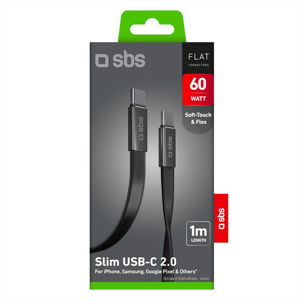 Immagine del prodotto SBS - TECABLETCCFLAT60K-Nero