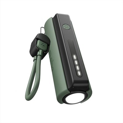 SBS - Powerbank 5000 mAh Cavo Type C Luce-Verde