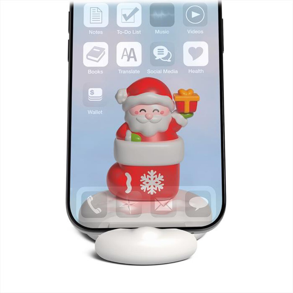 Immagine del prodotto MUSIC HERO - Supporto smartphone Xmas, Santa TESTANDSANTA-Bianco