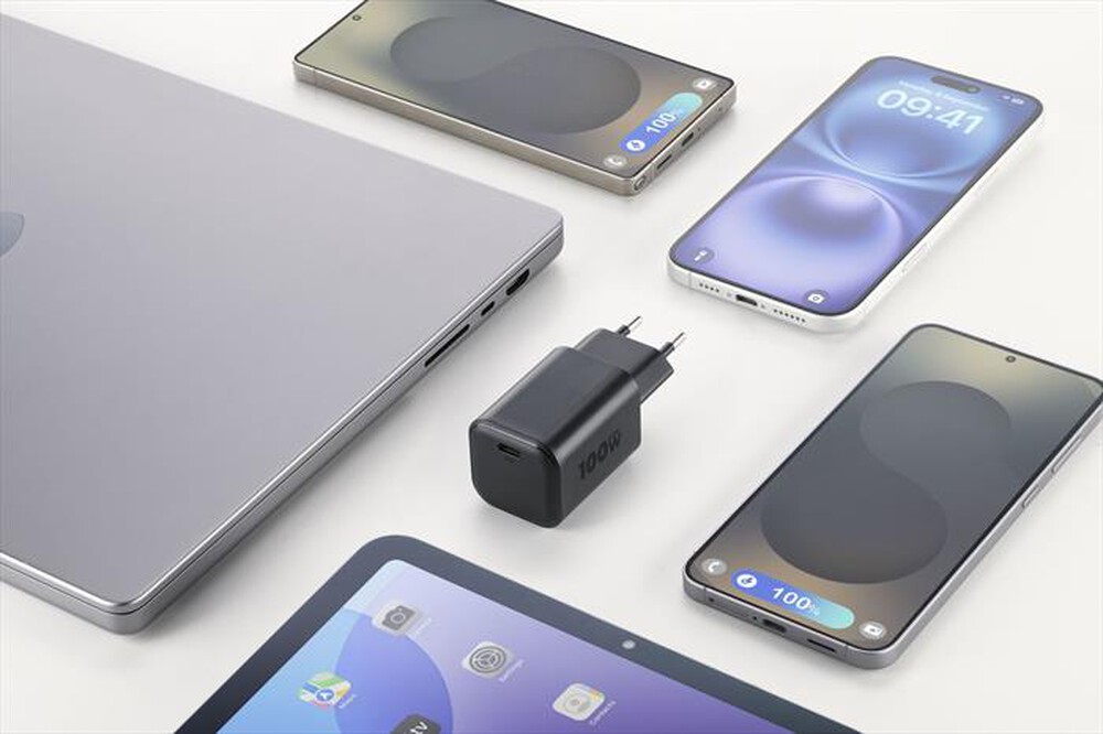 Immagine del prodotto CELLULARLINE - Caricabatterie da rete 100W ACH USB-C GAN+ 100W-Nero