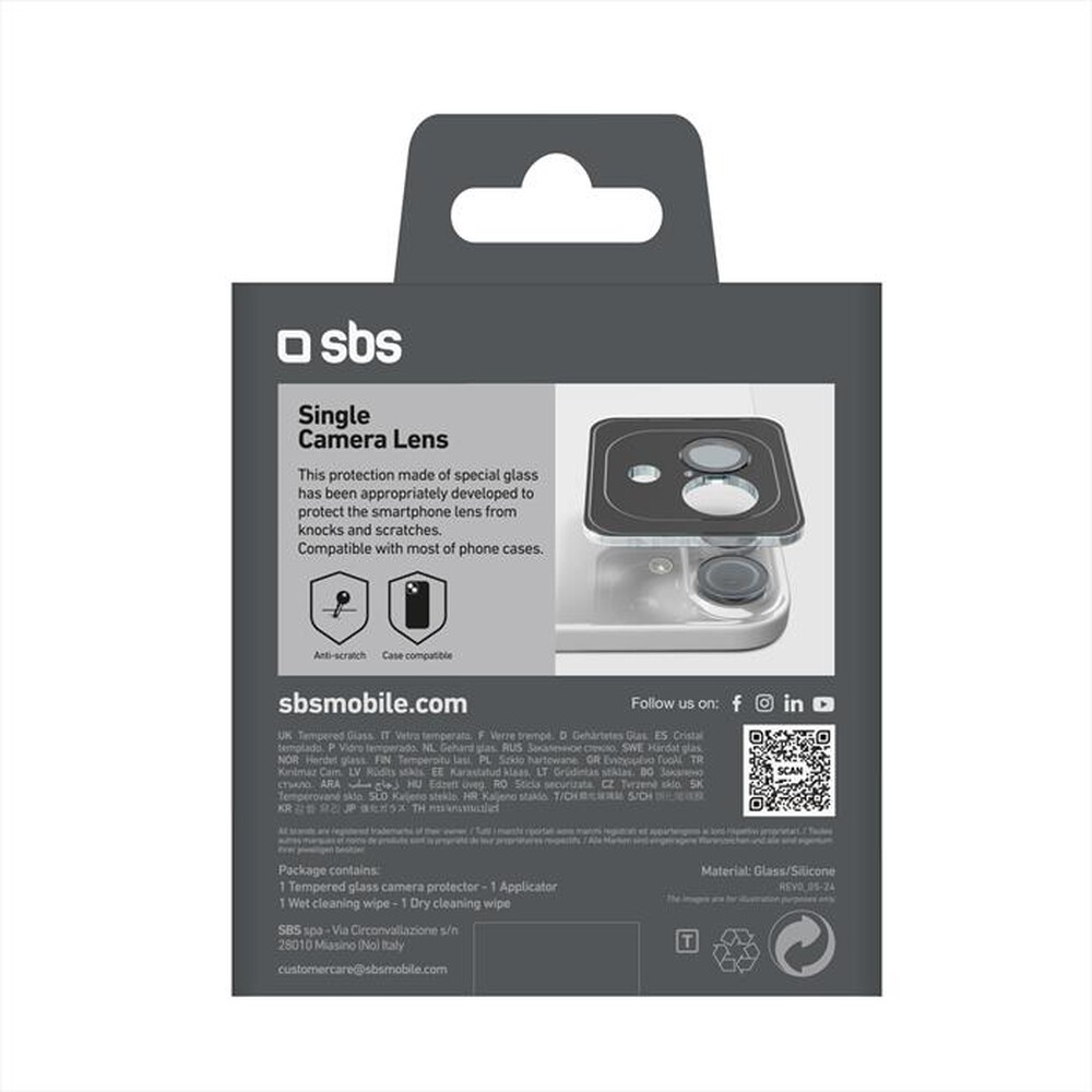 Immagine del prodotto SBS - Camera glass TESINCAMGLIP16K iPhone 16/16 Plus-Nero