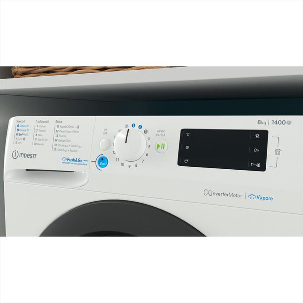 Immagine del prodotto INDESIT - Lavatrice INNEX STEAM BWE 81496X WKV IT 8 Kg - A-Bianco