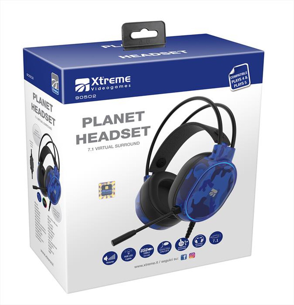 Immagine del prodotto XTREME - PLANET HEADSET PS5-BLU/NERO