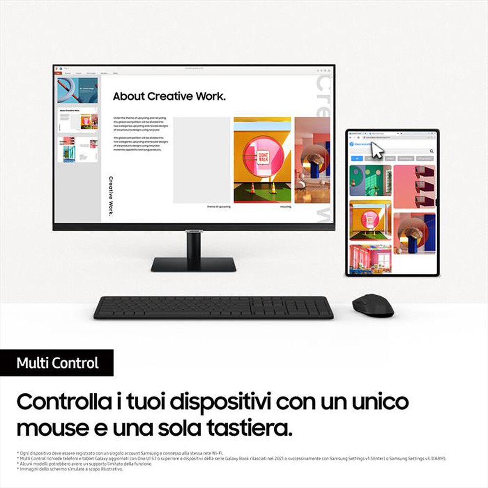 Immagine del prodotto SAMSUNG - SMART Monitor LED M5 M50D DA 32'' FULL HD FLAT