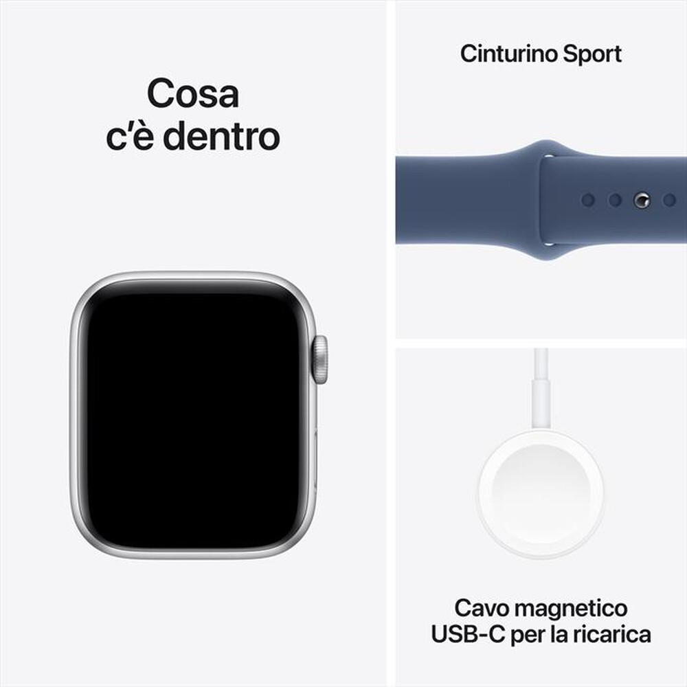 Immagine del prodotto APPLE - Watch SE GPS + Cellular 44mm Cassa Alluminio-Argento Sport Band Denim - M/L