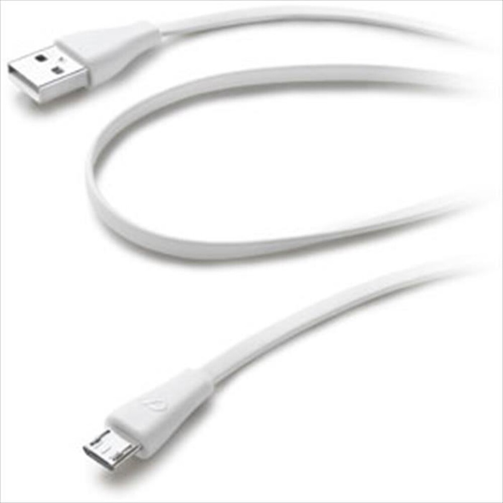 CELLULARLINE - Flat USB data cable-Bianco
