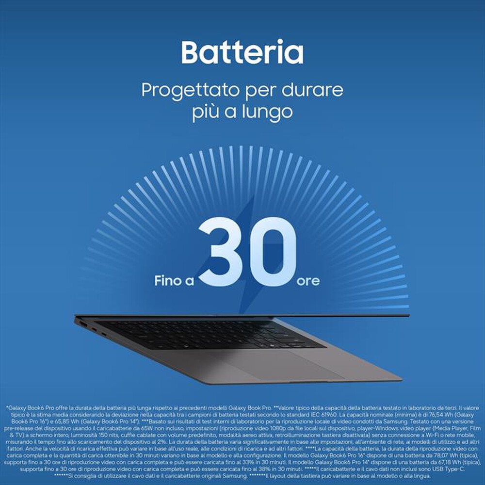 Immagine del prodotto SAMSUNG - Notebook GALAXY BOOK6 PRO 16"-Gray