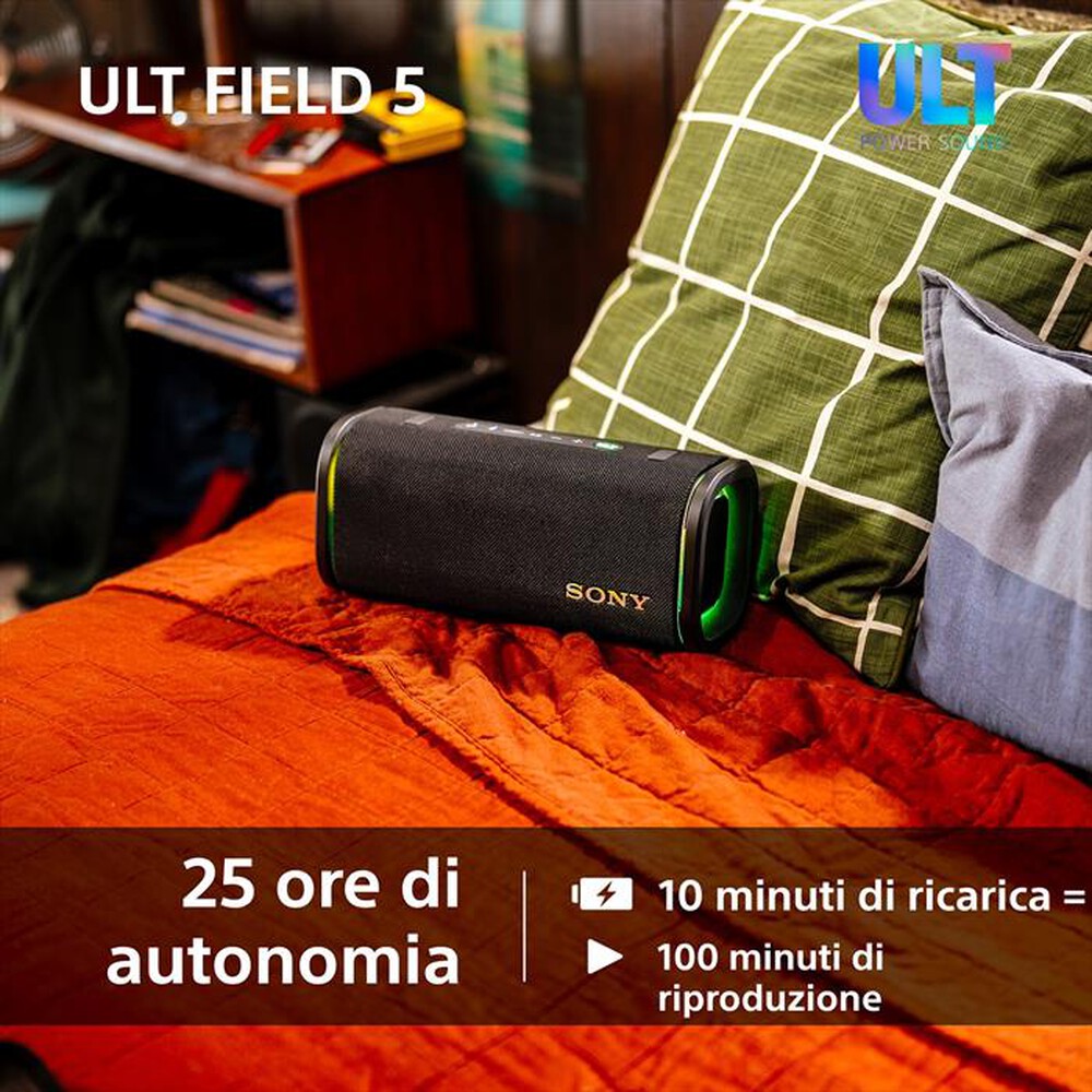 Immagine del prodotto SONY - Speaker portatile Wireless Bluetooth SRSULT50B.CE7-Nero
