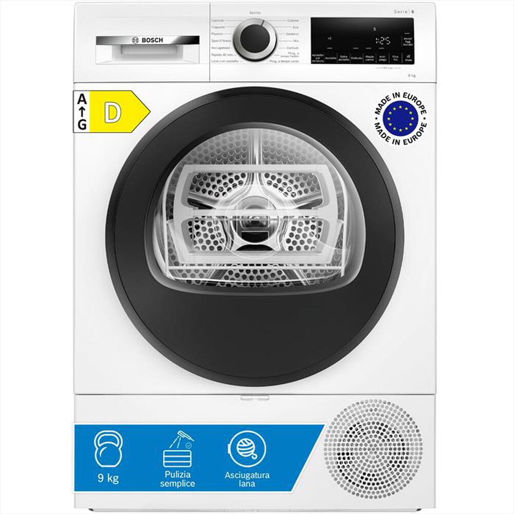 Immagine del prodotto BOSCH - Asciugatrice Serie 6 WQG24201IT 9Kg Classe D-Bianco