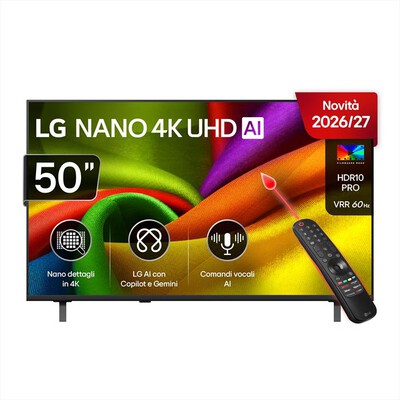 LG - Smart TV LED UHD 4K 50" NANO AI NU90 50NU900B6LA-Charcoal Black