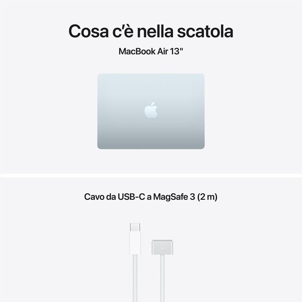 Immagine del prodotto APPLE - MacBook Air 13" M5 Core 10 CPU 8 GPU 16GB 512GB-Celeste