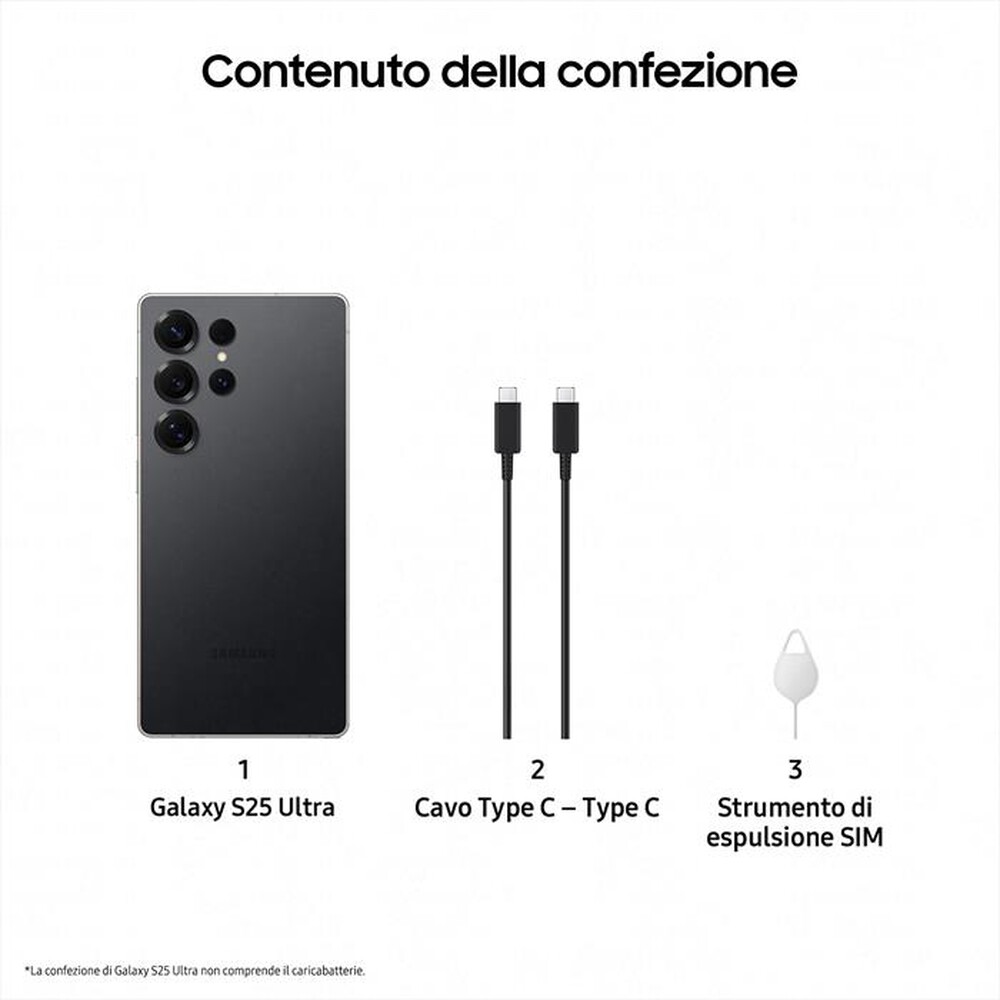 Immagine del prodotto SAMSUNG - Smartphone Galaxy S25 Ultra 256GB-Titanium Black