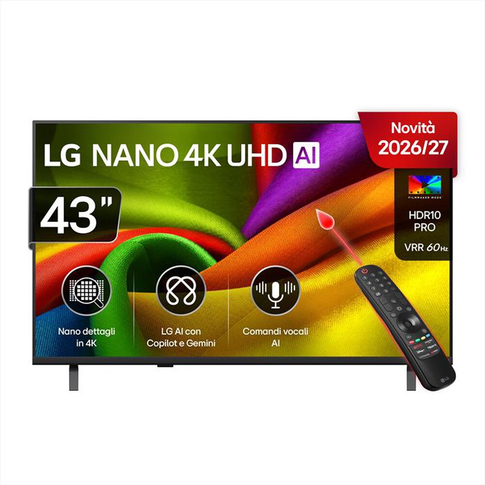 Immagine del prodotto LG - Smart TV LED UHD 4K 43" NANO AI NU90 43NU900B6LA-Charcoal Black