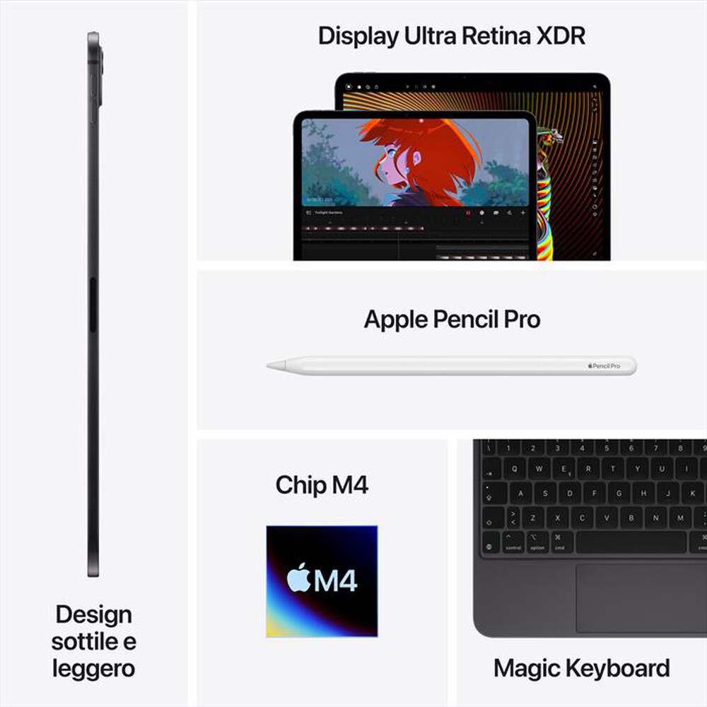 Immagine del prodotto APPLE - iPad Pro 11'' Wi-Fi 512GB Standard glass-NeroSiderale