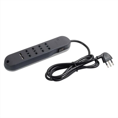 BTICINO - Multipresa con USB+USB-C e interruttore auto Safe-NERO