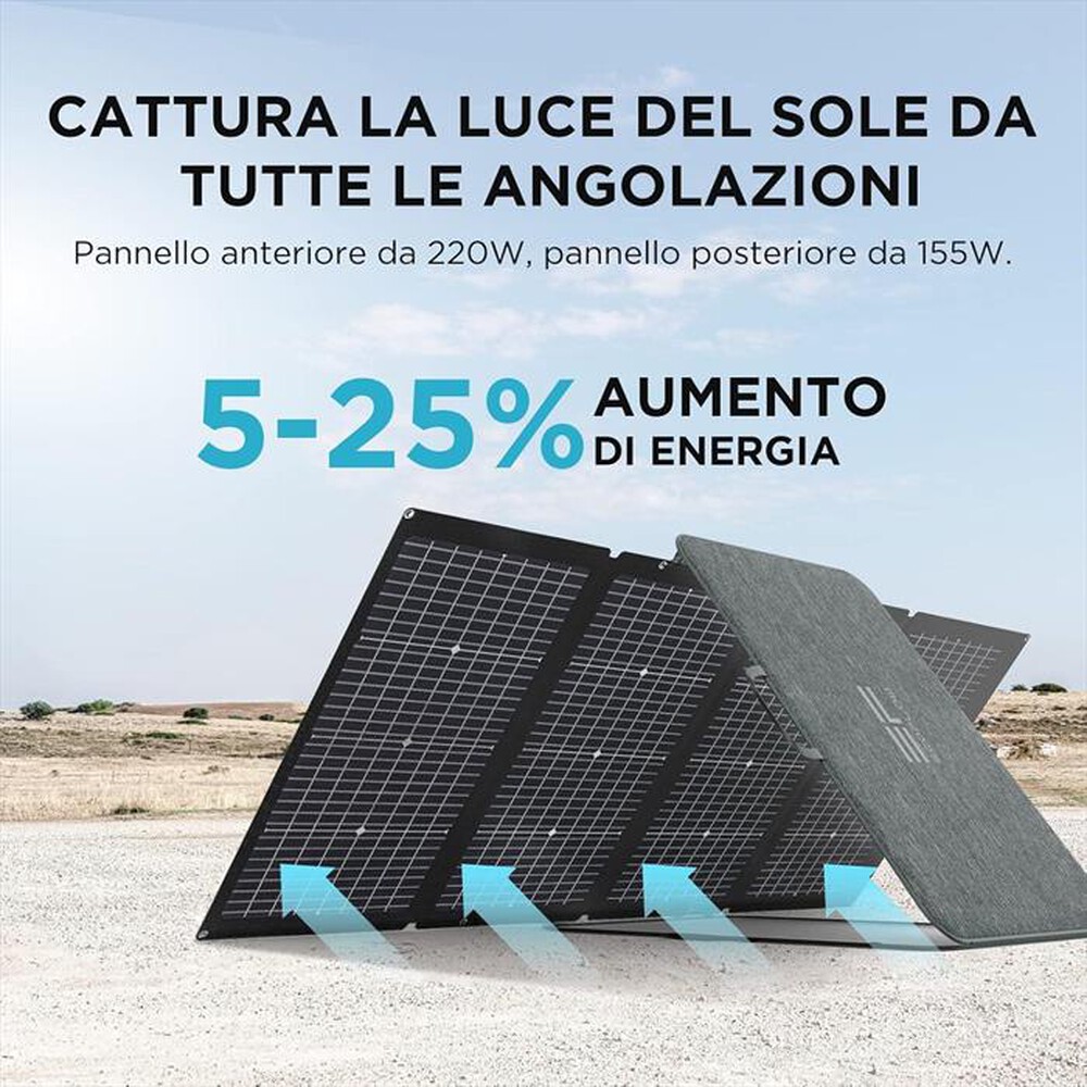 Immagine del prodotto ECOFLOW - Pannello solare portatile bifacciale 220W-nero