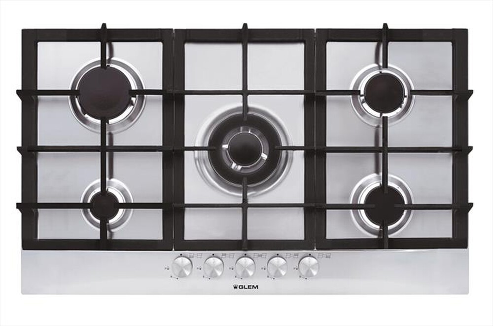 Immagine del prodotto GLEM GAS - Piano cottura a gas GT955HIX 5 fuochi 86cm-Acciaio Satinato