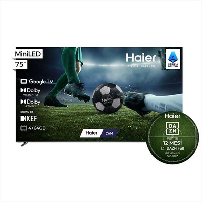 HAIER - Smart TV QLED UHD 4K 75" H75M92FUX-Nero