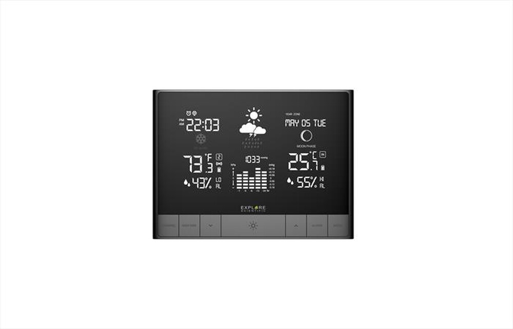 Immagine del prodotto EXPLORE SCIENTIFIC - STAZIONE METEO ORIZZONTALE TOUCH-GREY