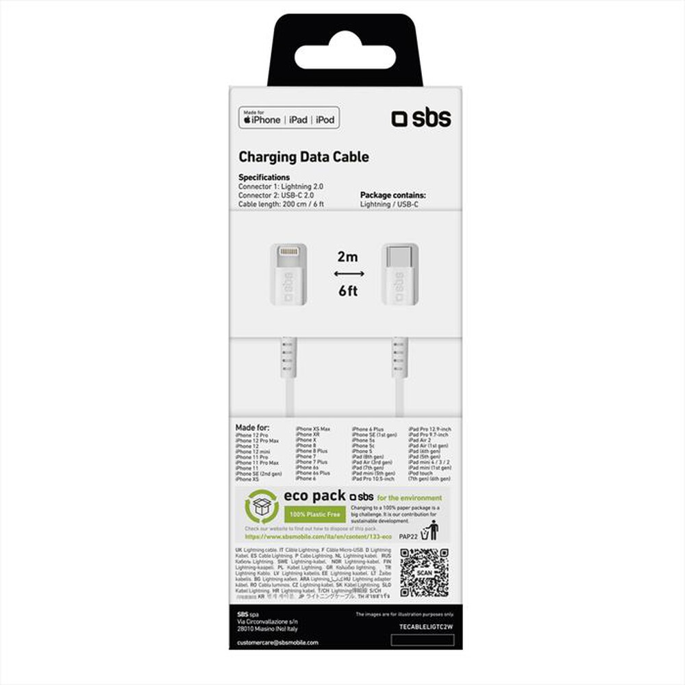 Immagine del prodotto SBS - TECABLELIGTC2W-bianco