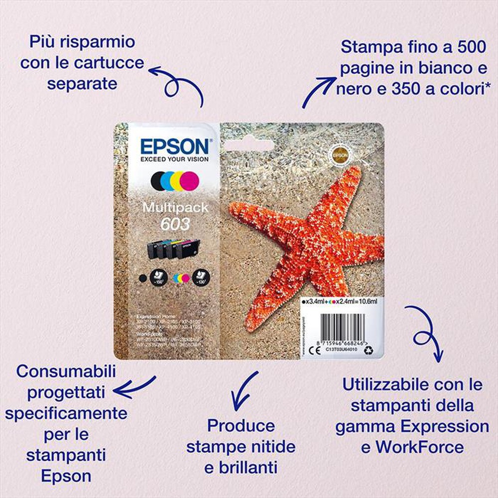 Immagine del prodotto EPSON - 603 STELLA MARINA T03A XL SINGLE NERO-Nero