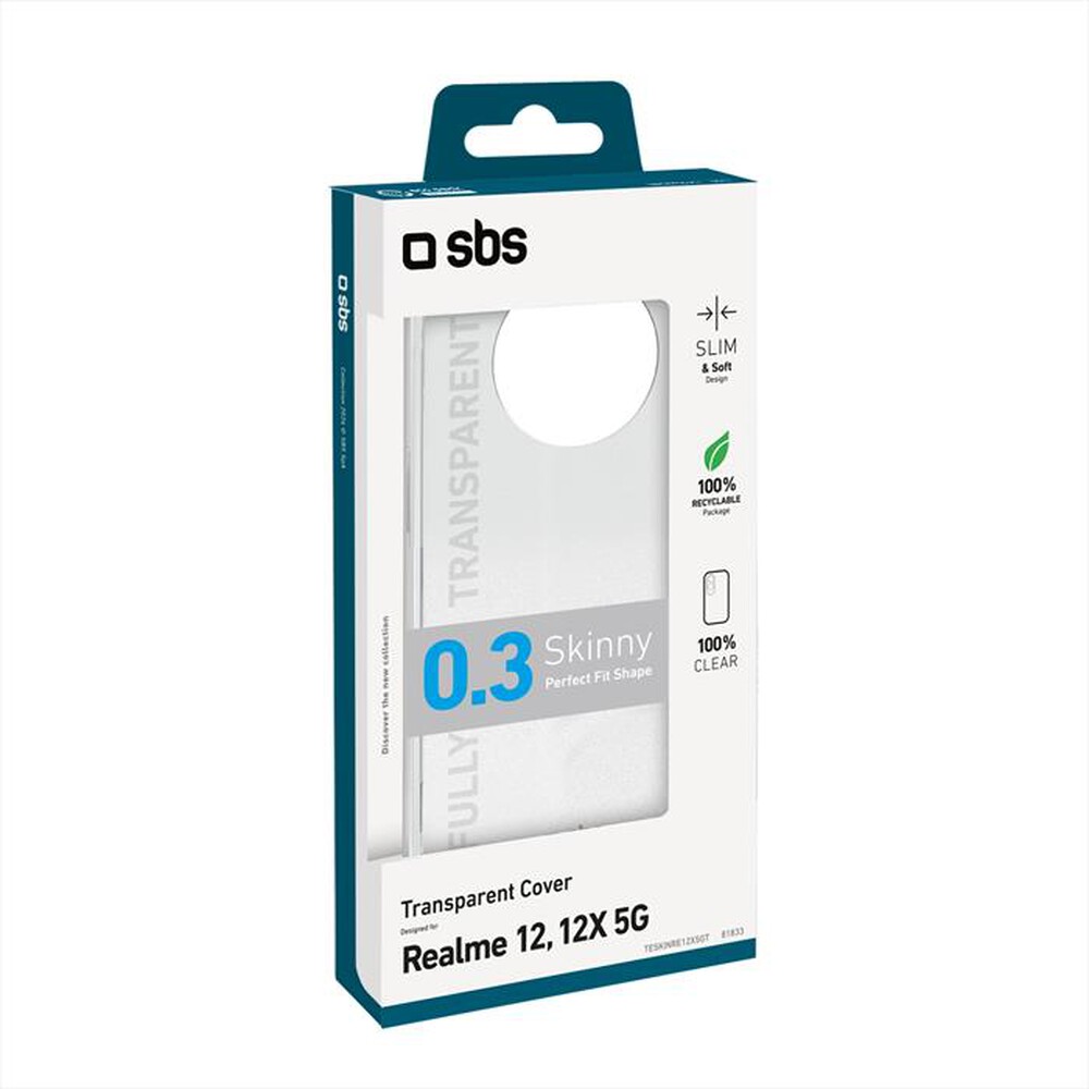 Immagine del prodotto SBS - Custodia TESKINRE12X5GT per Realme 12/12X 5G-Trasparente