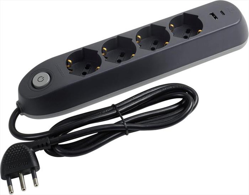 Immagine del prodotto BTICINO - Multipresa con USB e USB-C integrati-NERO