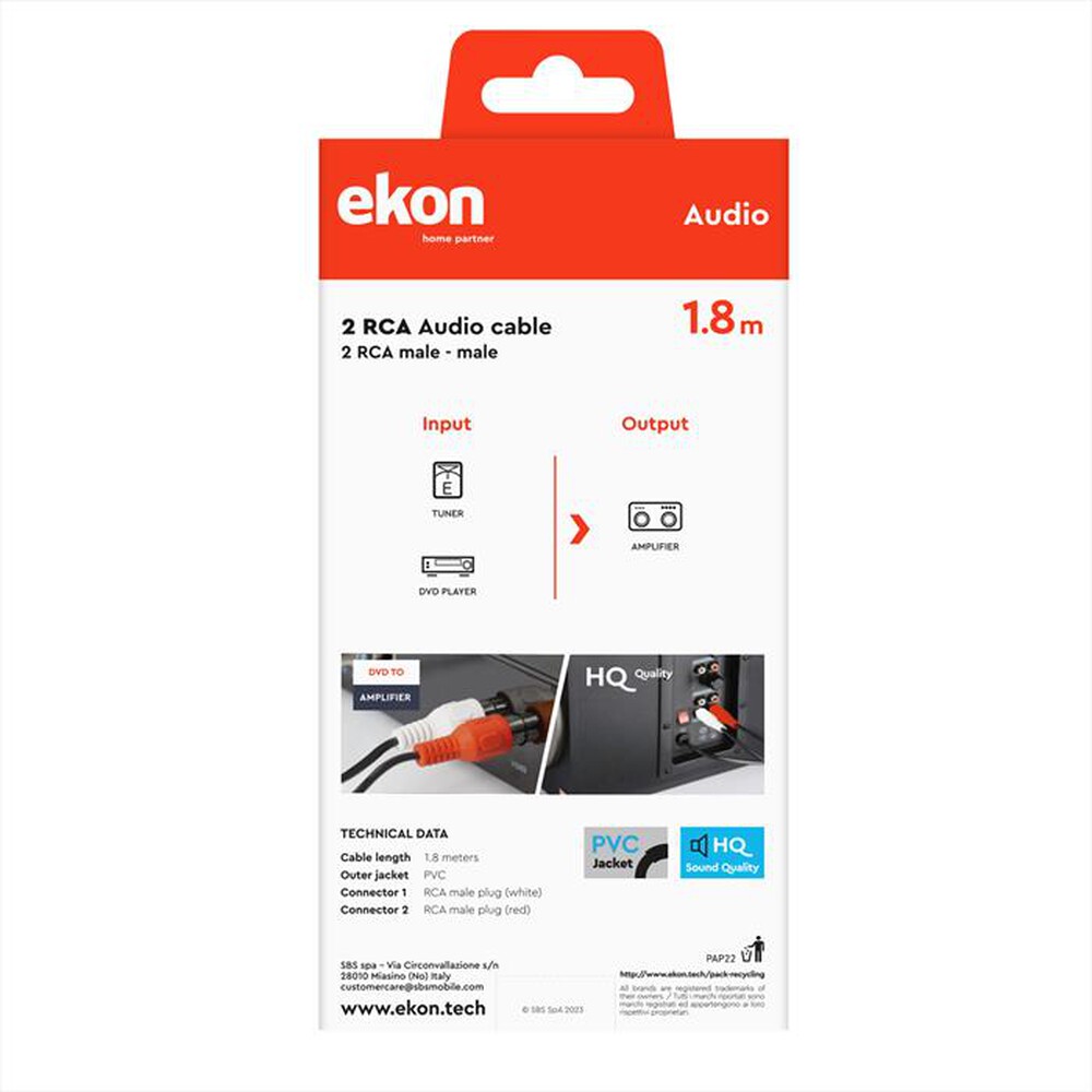 Immagine del prodotto SBS - ECA2RCA18MM
