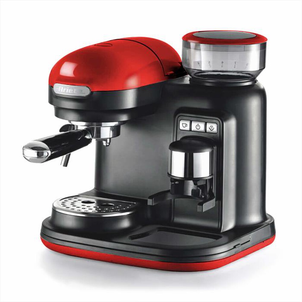 Immagine del prodotto ARIETE - 1318 Moderna Macchina da caff&egrave; con macinacaff&egrave;-Rosso/Nero