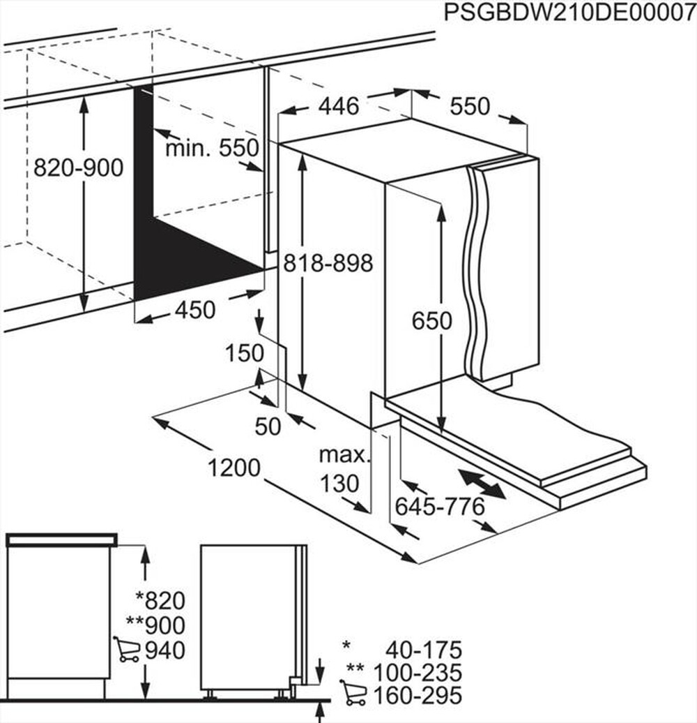 Immagine del prodotto ELECTROLUX - Lavastoviglie EEG62310L Classe D 9 coperti