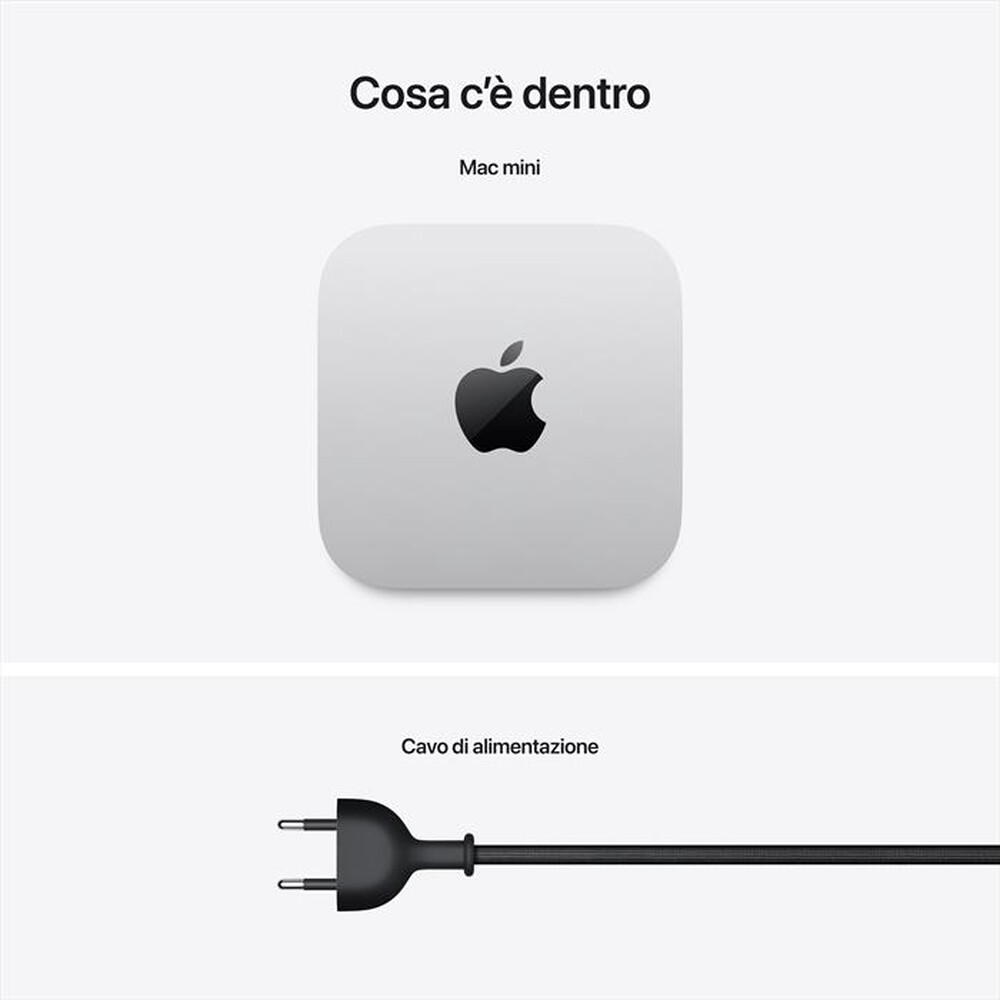 Immagine del prodotto APPLE - Mac Mini M4 Core 10 CPU 10 GPU 16GB 256GB SSD-Argento