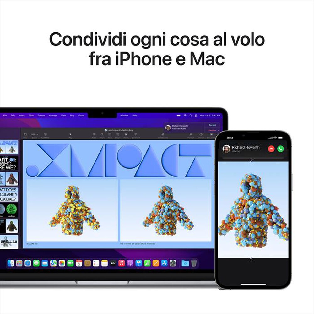 Immagine del prodotto APPLE - MacBook Air 13 M2 8-core CPU 8-core GPU 256GB SSD-Grigio Siderale