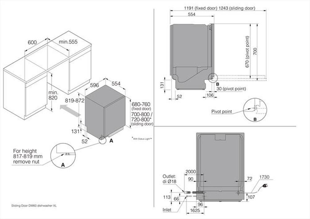 Immagine del prodotto ASKO - Lavastoviglie DSD 544 D Classe B 14 coperti