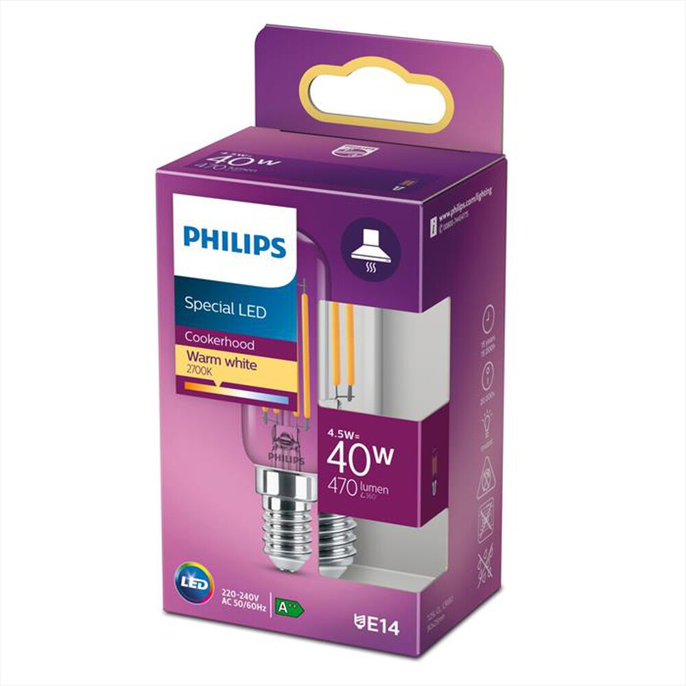 Immagine del prodotto PHILIPS - LED OLIVA E SFERA 4,5 W 40 W E14 LUCE BIANCA CALDA