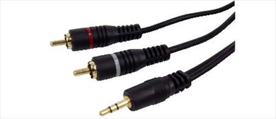 GBC - CAVO AUDIO HIGH END SPINA JACK 3,5MM STEREO / 2 SP-Nero