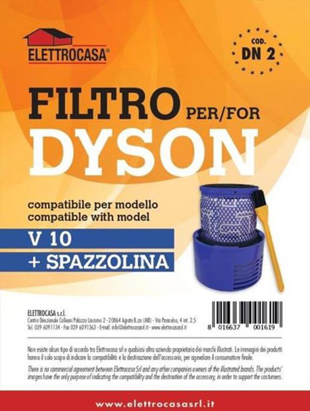 Immagine del prodotto ELETTROCASA - FILTRO DYSON V10