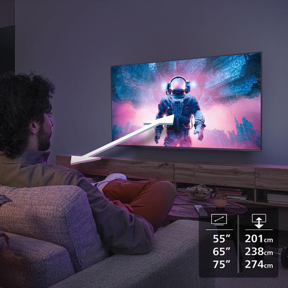 Immagine del prodotto PHILIPS - Smart TV MINI LED UHD 4K 55" 55MLED820/12-Black