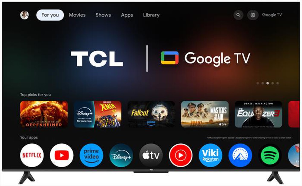 Immagine del prodotto TCL - Smart TV LED UHD 4K 55" 55P61K-Nero