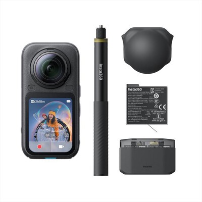 INSTA360 - Videocamera 8K X6 ESSENTIALS BUNDLE-Nero